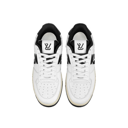LOUIS VUITTON Rivoli Sneakers 'White with Black Side Monogram Band' 1AAVAH