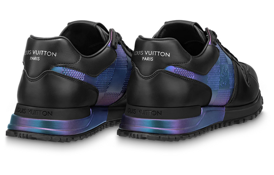 LOUIS VUITTON Run Away Sneakers 'Black with Metallic Canvas' 1AARKW