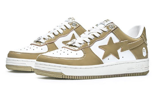 (WMNS) A BATHING APE Bape Sta Leather Low 'Beige' 1I70-291-021-BEIGE
