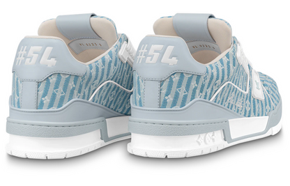 LOUIS VUITTON LV Trainer Sneakers 'Blue Stripes with Monogram' 1ABG1N