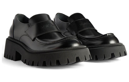 Balenciaga Tractor Loafer Shoes 'Black Smooth Calfskin' 760433WA8E91000