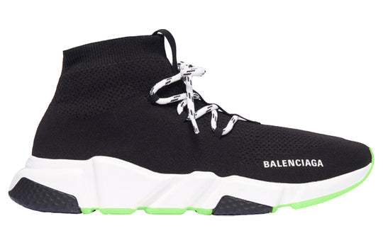 Balenciaga Speed Lace Up Trainer 'Black Neon Green' 587289W17041073
