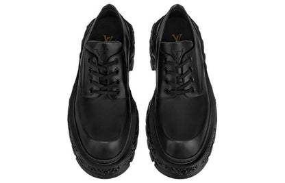 LOUIS VUITTON LV Platform Lace Up Loafers 'Black' 1AAHAT