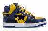 A BATHING APE Bape STA 93 High Leather 'Yellow Blue' 1J30-191-019-YELLOW