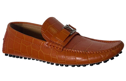 LOUIS VUITTON Hockenheim Moccasin Shoes 'Bright Brown' 1A4U00