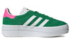 (WMNS) adidas Gazelle Bold 'Green Lucid Pink' IG3136