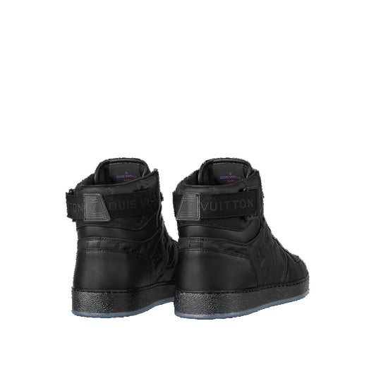 LOUIS VUITTON Rivoli Ankle Sneakers 'Black Monogram' 1A8K1T