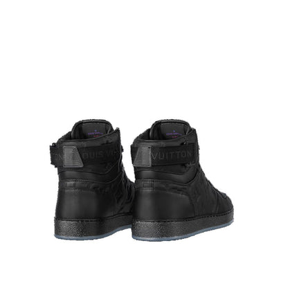 LOUIS VUITTON Rivoli Ankle Sneakers 'Black Monogram' 1A8K1T