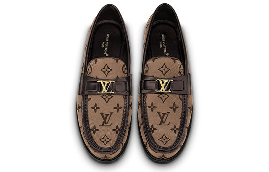 LOUIS VUITTON Major Loafer Shoes 'Brown Monogram' 1ABFK7