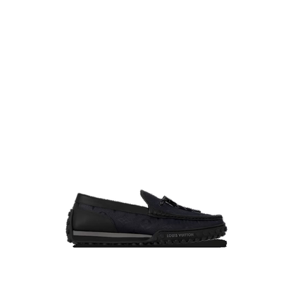 LOUIS VUITTON Racer Moccasins Shoes 'Black Mesh Monogram' 1ABMJG