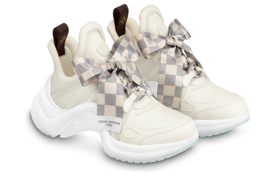 (WMNS) LOUIS VUITTON Archlight 1.0 Sneakers 'Cream White with Plaid Ribbon' 1AB43V