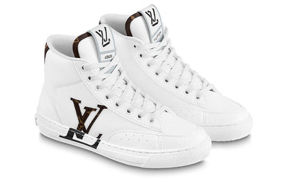 (WMNS) LOUIS VUITTON Charlie Ankle Sneakers 'White with Side Brown Logo' 1AADRJ
