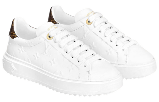 (WMNS) LOUIS VUITTON Time Out Sneakers 'White Monogram with Brown' 1AAE5M