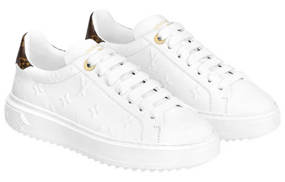(WMNS) LOUIS VUITTON Time Out Sneakers 'White Monogram with Brown' 1AAE5M