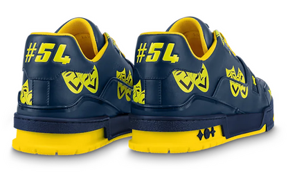 LOUIS VUITTON Trainer Sneakers 'Blue with Yellow' 1AA77K