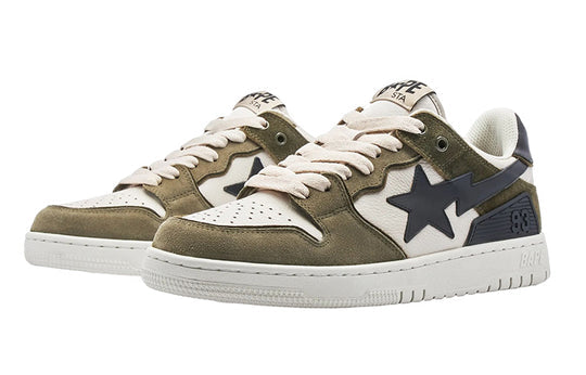 (WMNS) A BATHING APE Sk8 Leather Low 'Green' 1I70-291-009-GREN