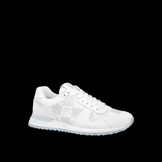 LOUIS VUITTON Run Away Sneakers 'White with Grey Plaid' 1AANML