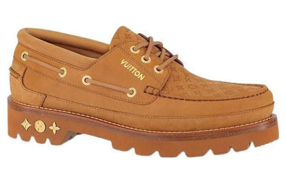 (WMNS) LOUIS VUITTON LV Ranger Boat Shoes 'Brown' 1ABJZS