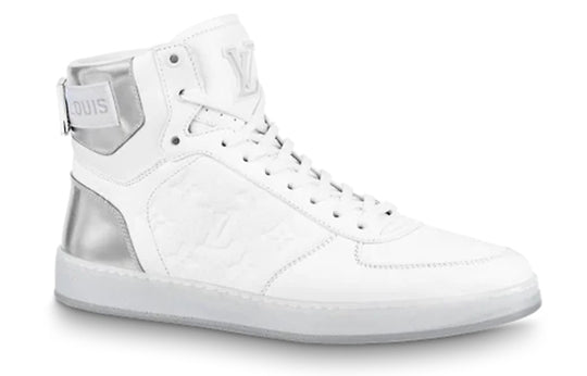 LOUIS VUITTON Rivoli Ankle Sneakers 'White Monogram with Silver' 1A8V86