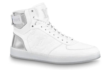 LOUIS VUITTON Rivoli Ankle Sneakers 'White Monogram with Silver' 1A8V86