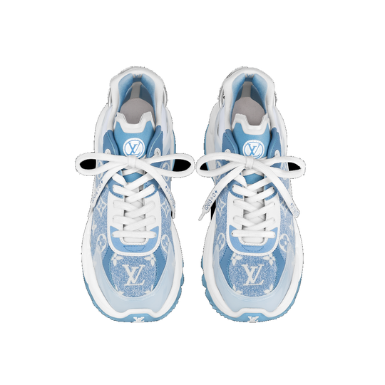 (WMNS) LOUIS VUITTON Run 55 Sneakers 'Blue Denim Monogram' 1AB39N
