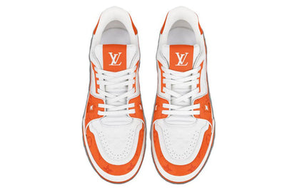 LOUIS VUITTON LV Trainers 'White Minimonogram Orange' 1ABOJY
