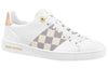 (WMNS) LOUIS VUITTON Frontrow Sneakers 'White with Beige Grey Plaid' 1AAWEV