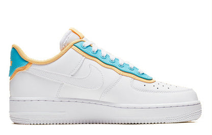 (WMNS) Nike Air Force 1 Low SE 'White Light Blue Fury Topaz Gold' AA0287-105