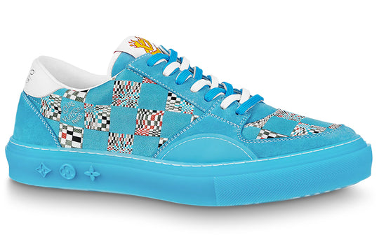 LOUIS VUITTON Ollie Sneakers 'Blue Plaid Monogram' 1A8Q55