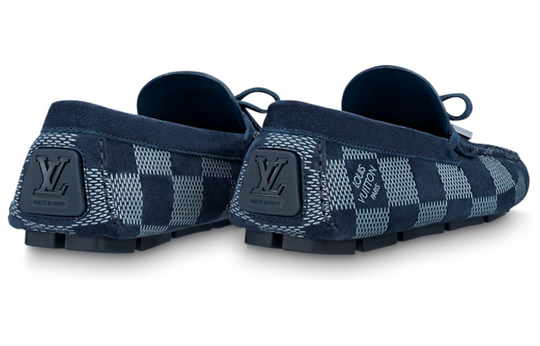 LOUIS VUITTON Driver Moccasin Shoes 'Blue Plaid' 1AAQYP