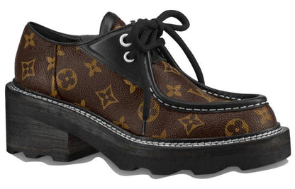 (WMNS) LOUIS VUITTON Beaubourg Platform Derby Shoes 'Brown' 1A5SS0