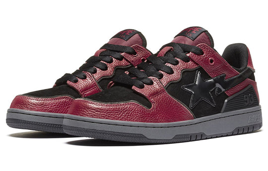 (WMNS) A Bathing Ape Sk8 Sta 'Black Red' 1H80-291-003