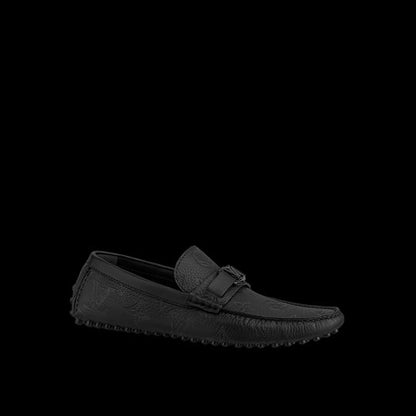 LOUIS VUITTON Hockenheim Moccasin Shoes 'Black Monogram' 1AAN2N