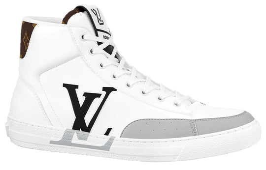 LOUIS VUITTON LV Charlie Ankle Sneakers 'White with Black Grey Side Logo and Back Monogram' 1A9JMP