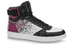 LOUIS VUITTON Rivoli Ankle Sneakers 'Metallic Purple with Black Monogram' 1A5YK