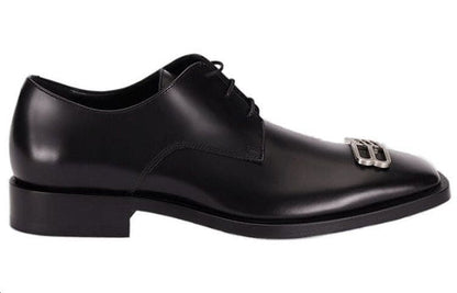 Balenciaga Rim Derby Leather Shoes 'Black' 712642WA8E11081