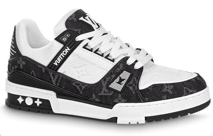 (WMNS) LOUIS VUITTON LV Trainer Sneaker 'Black Mesh Monogram with White ' 1AC2A5