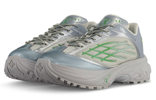 LOUIS VUITTON LV Discovery Lace Up Sneakers 'grey Green' 1ABZ3P