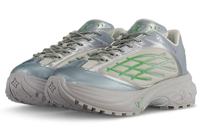 LOUIS VUITTON LV Discovery Lace Up Sneakers 'grey Green' 1ABZ3P