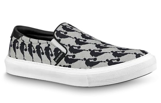 LOUIS VUITTON x NBA Canvas Slip On Shoes 'Grey' 1A8ELW