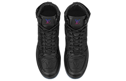 LOUIS VUITTON Rivoli Ankle Sneakers 'Black Monogram' 1A8K1T