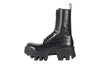 (WMNS) Balenciaga Bulldozer Lace Up Boot 'Black Vegetal Calfskin' 671554WBCQ01000