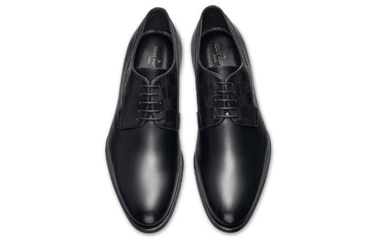 LOUIS VUITTON Haussmann Derby Shoes 'Black' 1A2BHI