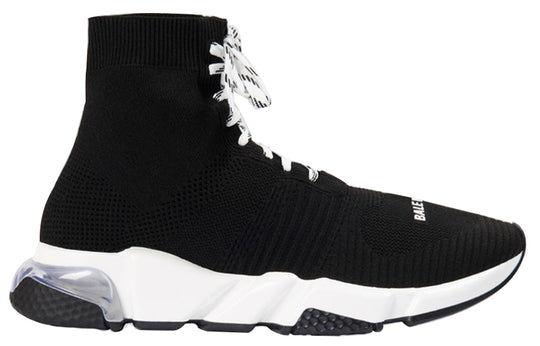 Balenciaga Speed Lace Up Trainer High 'Black Clear' 617255W05GG1010