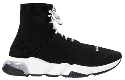 Balenciaga Speed Lace Up Trainer High 'Black Clear' 617255W05GG1010