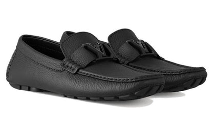 LOUIS VUITTON Monte Carlo Moccasin Shoes 'Black Plain' 1AC53Y