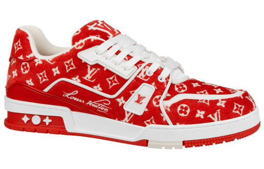 LOUIS VUITTON LV Trainer Sneakers 'Red Monogram' 1ABFSO