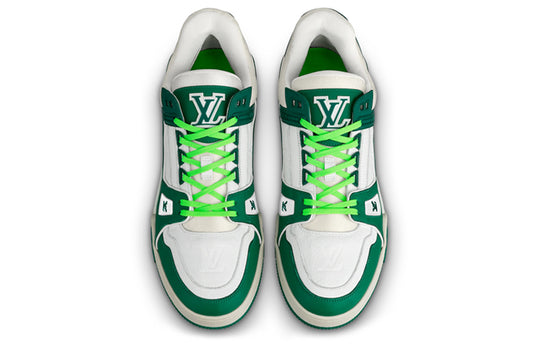 LOUIS VUITTON Trainer Sneakers 'White Green' 1A8125