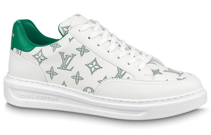 LOUIS VUITTON Beverly Hills Sneakers 'White Green Monogram' 1ABMDN