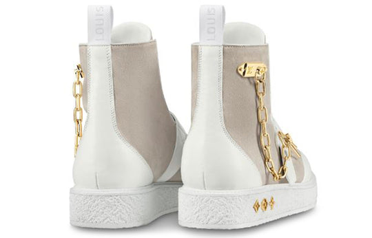 LOUIS VUITTON Creeper Ankle Boots 'Beige' 1A54CP